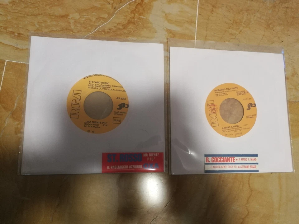 STEFANO ROSSO - LOTTO 2 45 GIRI JUKEBOX CON STICKERS - Immagine 1 di 1