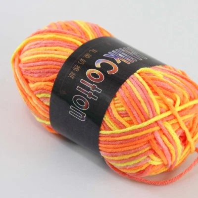 Multi-color 1ballx50g Cotton Soft Baby Hand-dyed Wool Socks Scarf Knitting Yarn - Image 1 of 4