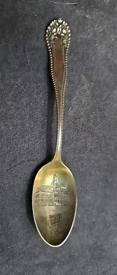 Cuchara de recuerdo Sterling Grand Island, Neb. Palacio de Justicia Foto 1 de 4