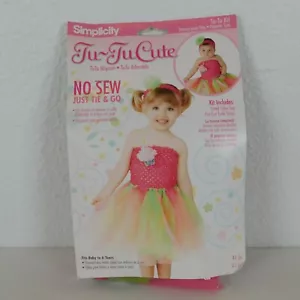 Simplicity Tu-Tu Cute Kit No Sew Just Tie & Go DIY Costume Halloween Pink NB - 6 - Picture 1 of 8