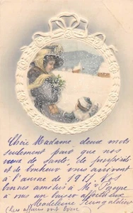 CPA ILLUSTRATEUR / V.K.VIENNE / PAYSAGE HIVERNAL / MEDAILLON - Picture 1 of 2
