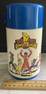 Vintage Plastic Thermos TM 1994 Saban Mighty Morphin Power Rangers - Picture 1 of 9