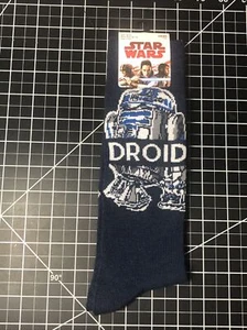 Star Wars R2-D2 Droid Robot Navy Blue Socks The Force Awakens New NWT Disney - Imagen 1 de 5