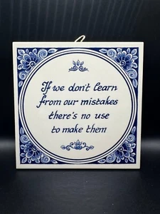 Delfter Blau Keramik Wandrelief - Schoonhoven Keramiek Holland - Motivation - Bild 1 von 3