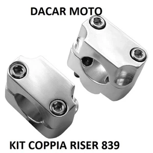 KIT COPPIA SUPPORTI ATTACCO ø 28-22mm MANUBRIO RISER 839 UNIVERSALI ALLUMINIO - Imagen 1 de 1