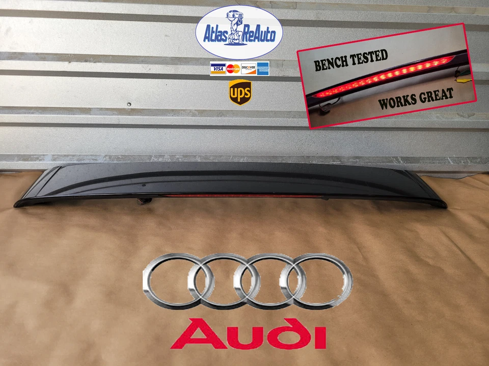 Alerón trasero negro para maletero Audi Q5 2009-2012 OEM con tercera luz se envía rápido Foto 1 de 4