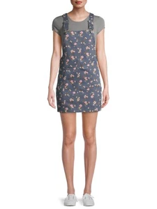 No Boundaries Juniors' Pinafore Dress, Blue, Medium (7-9) - Picture 1 of 6