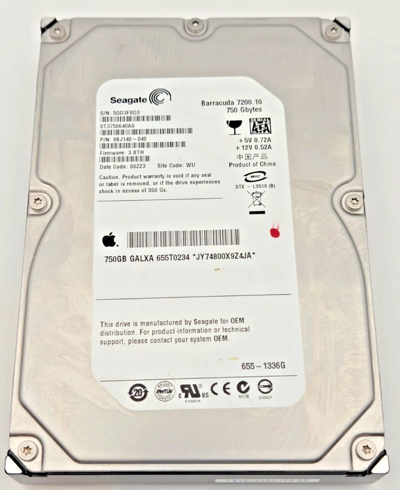 Apple SEAGATE 750GB ST3750640AS - Image 1 of 4