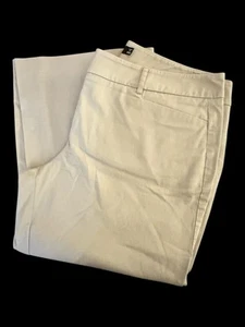 Capris Pants 7th Avenue Sz 14 Kakhi Slacks Comy Breathable Made in Vietnam Cream - Picture 1 of 7