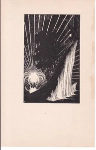 Original Elliott Dold s/w Kleindruck-Platte / "Nocturne V" Trees & Cliff um 1923 - Bild 1 von 1