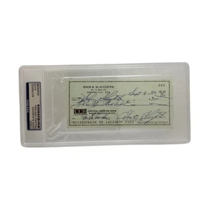 Enos Slaughter Signed Check PSA/DNA Certified Auto HOF Cardinals Authentic - Picture 1 of 9