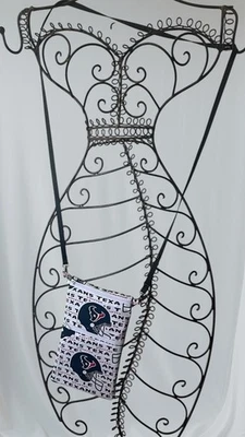 Bandolera hecha a mano Houston Texans teléfono celular bolso de hombro bolsa pequeña cartera Foto 1 de 4