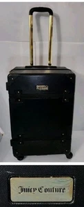 Juicy Couture Hard Shell Suitcase Spinner Luggage Gold/blk - Picture 1 of 16