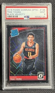 Trae Young /39 Rated Rookie Black Velocity PSA 9 RC Donruss 2018 Atlanta Hawks - Bild 1 von 3