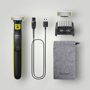 Philips OneBlade Face Bartschneider Rasierer 2 Klingen 5-in-1 Kamm Reisetasche - Bild 1 von 1