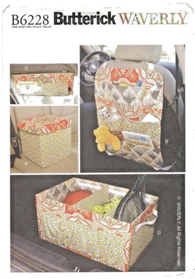 Butterick B6228 Car Organizers Sewing Pattern Uncut - Image 1 of 2