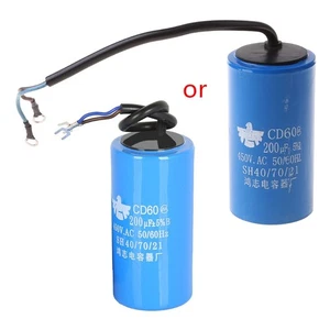250-450V AC 200uF Appliance Motor Start Run Capacitor CD60 High Quality - Afbeelding 1 van 8