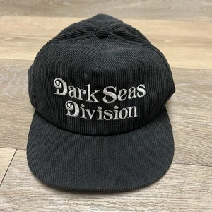 Dark Seas Devision Sample Hat Corduroy Black Snapback Trucker Cap Rare Yupoong - Picture 1 of 9