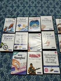 Lot Of 14 Sega Master System Games sms Vintage Bundle VideoGame manual included 