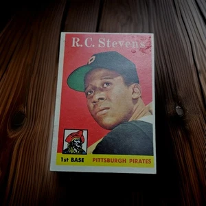 1958 Topps Baseball Card Pittsburgh Pirates RC Stevens 1B #470 Vtg No Crease RC - Picture 1 of 2