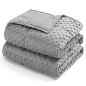 Manta con peso Kivik 15 libras para adultos, mantas pesadas Minky Dot, microfibra R - Imagen 1 de 7