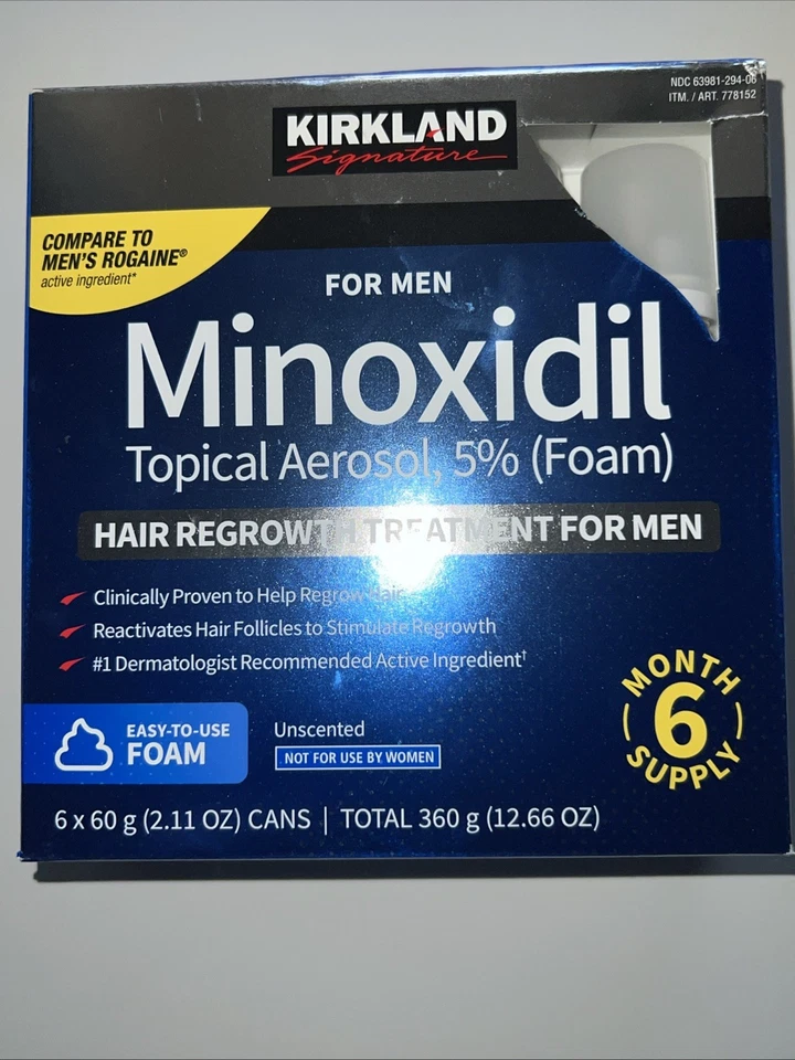 5 Months KIRKLAND MINOXIDIL 5% FOAM Hair Regrowth FOR MEN (5 Units) OB - Image 1 of 1