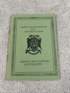 Masonic 32nd Degree Officer's Guide 3.5" x 5" 24 Pages Scottish Rite 1960's - Picture 1 of 10