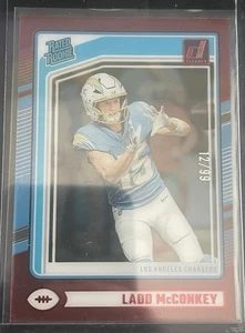 Panini Clearly Donruss 2024 clasificación novato Ladd McConkey #68 rojo/99 (RC) - Imagen 1 de 2