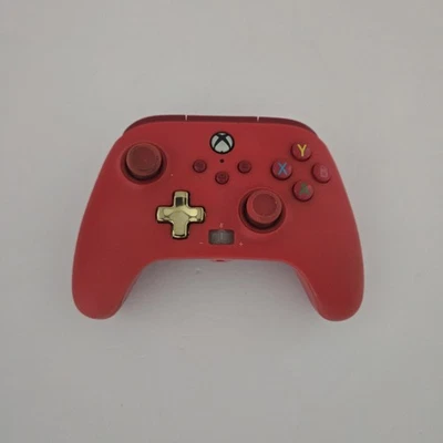 Power A Red Enhanced Wired Xbox One Controller Works - TESTED - Model 1518810-01 - Image 1 of 4