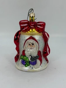 Christopher Radko Santa Ribbon Bell Christmas Ornament - Picture 1 of 11