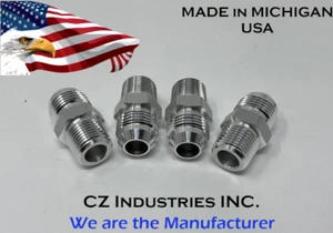 Adaptador de montaje de aluminio macho 8AN AN-8 A 3/8" NPT Cantidad: 4 - Imagen 1 de 3