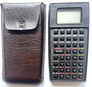 VINTAGE NAVTRONIC "EXPLORER" FLUGCOMPUTER MIT ORIGINAL LEDERTASCHE - Bild 1 von 6