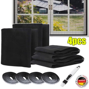 Fliegennetz 4er Pack Insektenschutz Fenster Fliegengitter Mückenschutz 130x150cm - Bild 1 von 16