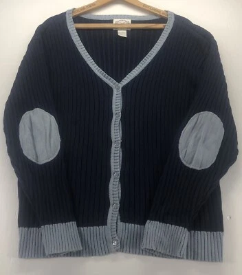 VTG Stitches in Time Sweater Women’s XL Blue Cardigan Button Up Long Sleeve - Image 1 of 4