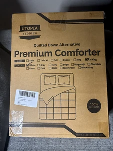 Utopia Bedding Quilted Down Alternative Premium Comforter Cal King Size New - Picture 1 of 3