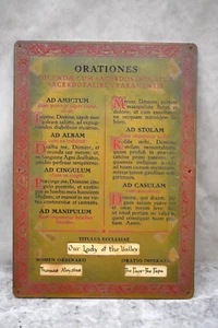 Älteres Sakristeischild "Titulus Ecclesiae", lateinisches Messkartenschild (CU105) Kelch Co - Bild 1 von 15