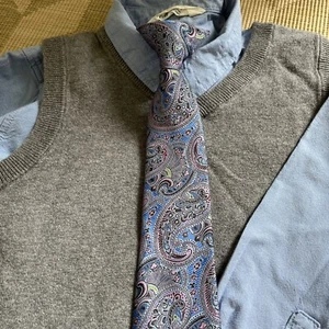 H&M Boys Shirt Pants Vest Tie Set Size 8/9 - Picture 1 of 4