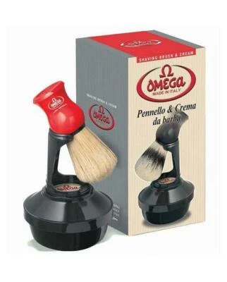 Pennellifico OMEGA CREMA DE AFEITAR, CEPILLO Y SOPORTE - ¡Juego de afeitado de regalo para tu chico! Foto 1 de 4