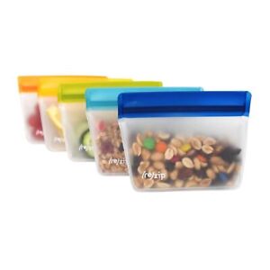 rezip 5-Pack Stand-Up Reusable Citrus Saver Bag Bundle | BPA-Free, Food Grade...