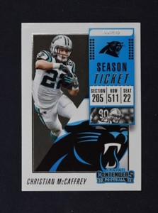 2018 Contenders Football Base #85 Christian McCaffrey - Carolina Panthers