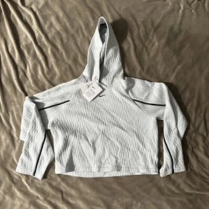 Nike NSW Tech Pack Checkered Hoodie CZ9795 100 Light Grey/White New Women's Sz M - Picture 1 of 6