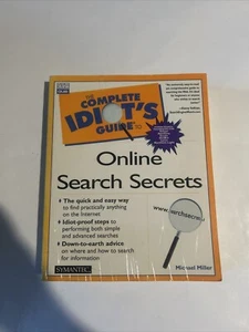 COMPLETE IDIOT'S GUIDE TO ONLINE SEARCH SECRETS By Michael Miller Mint Condition - Picture 1 of 3