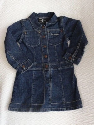 Vestido de Jean ROCAWEAR Niñas Azul Denim Algodón Elástico Manga Larga Talla S (4) Foto 1 de 4