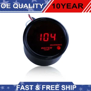 2"52mm Water Temp Gauge Red Digital LED Temperature Meter Fahrenheit with Sensor - Picture 1 of 6