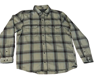 Toad&Co Watchdog Camisa Chaqueta Para Hombres XL Cuadros Abotonados Franela Chaqueta LEER Foto 1 de 4