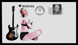  1965 Mosrite Guitar & Sexy Girl Featured on Collector's Envelope *A347