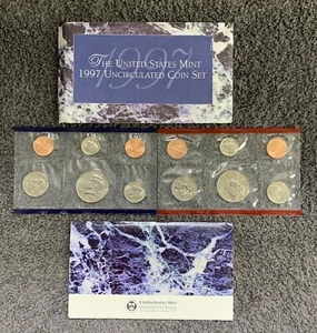 The United States Mint 1997 Uncirculated Coin Set - Picture 1 of 15