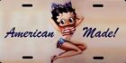 Plaque d'immatriculation photo couleur Betty Boop fabriquée aux États-Unis 12"x6" QUALITÉ ALUMINIUM