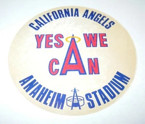 1960's Baseball California Angels Large 6" Souvenir Sticker Pin Decal Anaheim - Picture 1 of 2