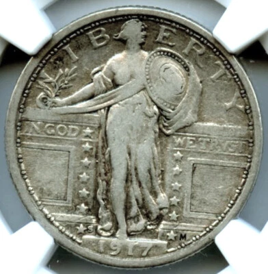 1917-S Type 1 Standing Liberty Quarter, NGC VF 30 - Image 1 of 3
